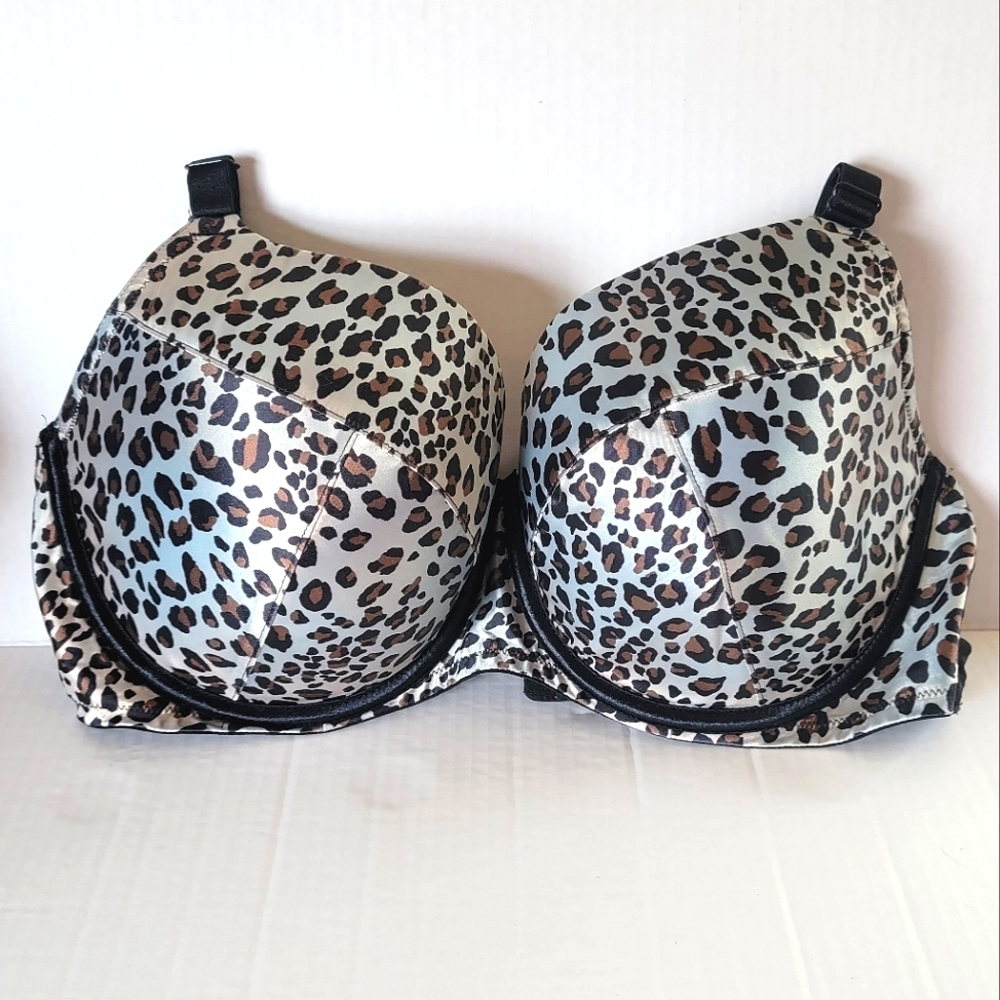 Cacique 40DD Leopard Push Up Bra